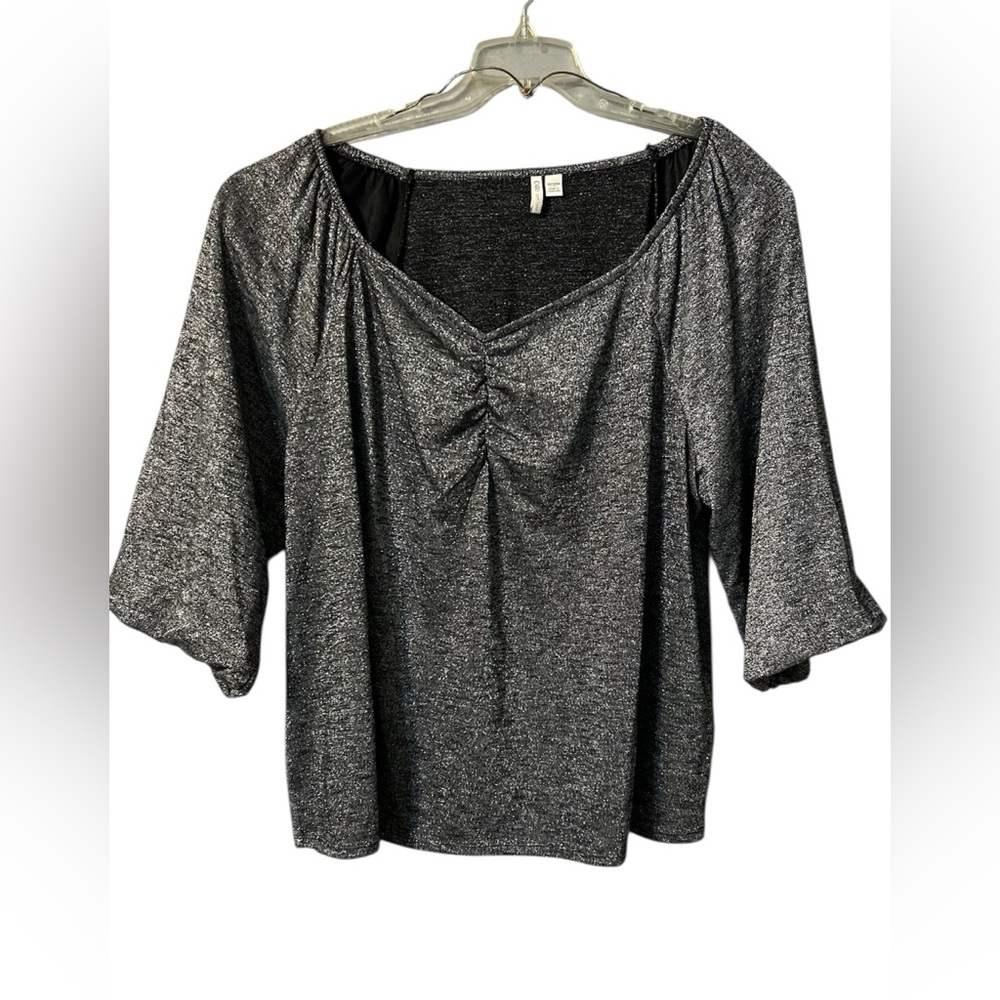 Cato Shimmering Silver Blouse